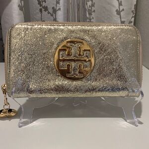 Tory Burch Metallic Gold Wallet